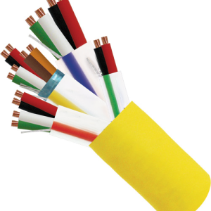 500ft Spool Access Control Cable Plenum 22AWG Stranded Bare Copper Conductors Yellow