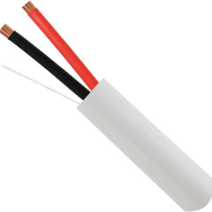 16/2 CL3P CMP Plenum-Rated Unshielded Stranded Bare Copper Cable, White - 500ft Pull Box